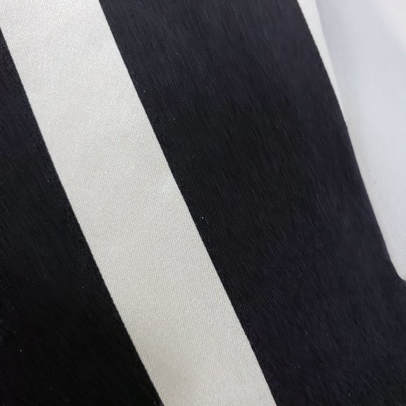 Tommy Hilfiger Size 4 Silk Cream Black Sleeveless V Neck Knee Length Dress - Picture 4 of 12